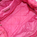 PRADA Hand Bag Nylon Pink Silver Auth 206524A-19