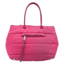 PRADA Hand Bag Nylon Pink Silver Auth 206524A-2