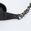 FENDI Zucca Canvas Chain Shoulder Bag Black Brown 8BR551 Auth 206529-10