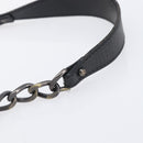 FENDI Zucca Canvas Chain Shoulder Bag Black Brown 8BR551 Auth 206529-9