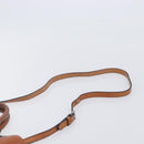 PRADA Hand Bag Leather 2way Brown Silver Auth 206531A-11
