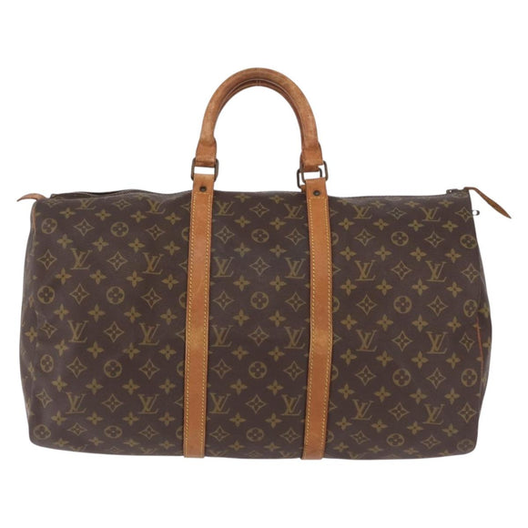 LOUIS VUITTON Monogram Keepall 50 Boston Bag M41426 LV Auth 206534