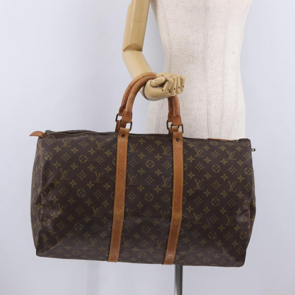 LOUIS VUITTON Monogram Keepall 50 Boston Bag M41426 LV Auth 206534