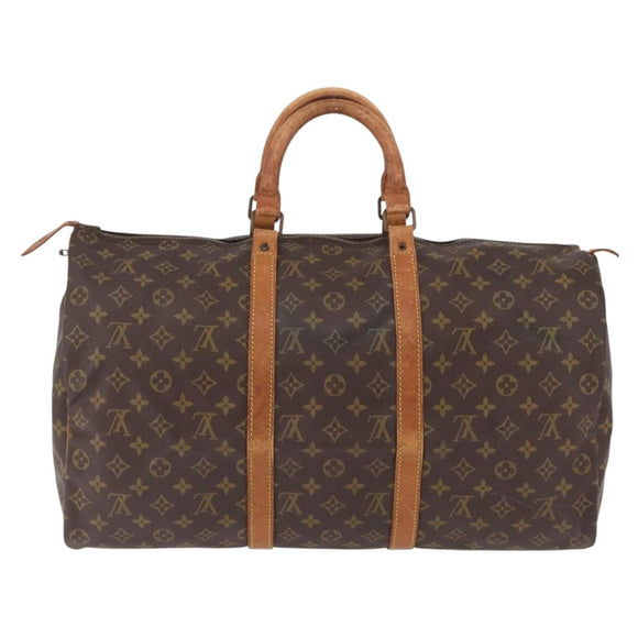 LOUIS VUITTON Monogram Keepall 50 Boston Bag M41426 LV Auth 206534