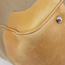 PRADA Hand Bag Canvas Beige Silver Auth 206536-13