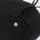 PRADA Tote Bag Nylon Black Gold Auth 206537-11