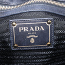 PRADA Tote Bag Nylon Black Gold Auth 206537-18