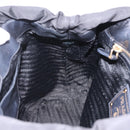 PRADA Tote Bag Nylon Black Gold Auth 206537-21