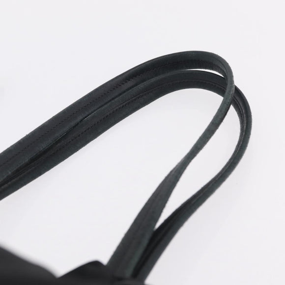 PRADA Tote Bag Nylon Black Gold Auth 206537