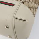 GUCCI GG Canvas Web Sherry Line Hand Bag Beige Gold 269894 Auth 206539A-10