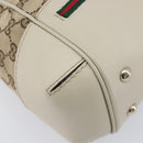 GUCCI GG Canvas Web Sherry Line Hand Bag Beige Gold 269894 Auth 206539A-11