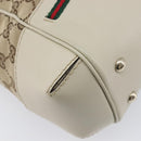 GUCCI GG Canvas Web Sherry Line Hand Bag Beige Gold 269894 Auth 206539A-13