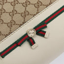 GUCCI GG Canvas Web Sherry Line Hand Bag Beige Gold 269894 Auth 206539A-14