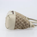 GUCCI GG Canvas Web Sherry Line Hand Bag Beige Gold 269894 Auth 206539A-4