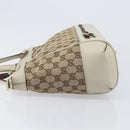 GUCCI GG Canvas Web Sherry Line Hand Bag Beige Gold 269894 Auth 206539A-5