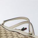 GUCCI GG Canvas Web Sherry Line Hand Bag Beige Gold 269894 Auth 206539A-8