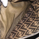 FENDI Zucca Canvas Hand Bag Black Brown Auth 206541A-23