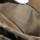 FENDI Zucca Canvas Hand Bag Black Brown Auth 206541A-25