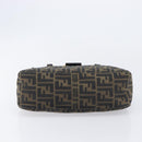 FENDI Zucca Canvas Hand Bag Black Brown Auth 206541A-9