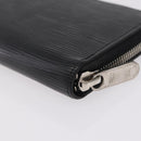 LOUIS VUITTON Epi Zippy Wallet Long Wallet Black M64838 LV Auth 206542A-16