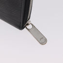 LOUIS VUITTON Epi Zippy Wallet Long Wallet Black M64838 LV Auth 206542A-17