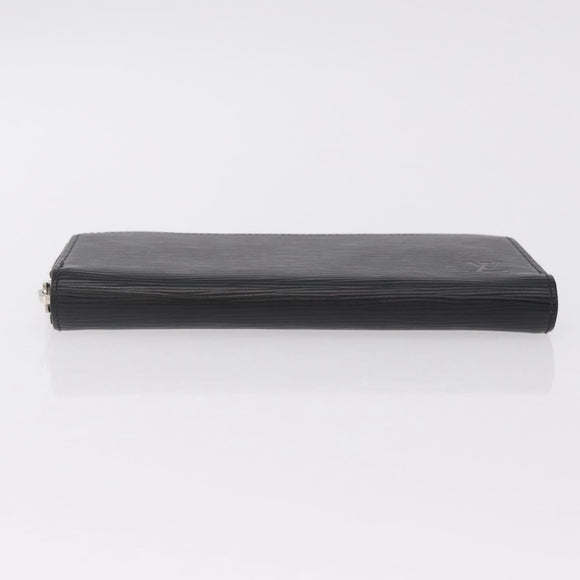 LOUIS VUITTON Epi Zippy Wallet Long Wallet Black M64838 LV Auth 206542A