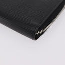 LOUIS VUITTON Epi Zippy Wallet Long Wallet Black M64838 LV Auth 206542A-14