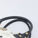 MCM Logogram Vicetos Hand Bag PVC Leather 2way White Gold Auth 206543A-15