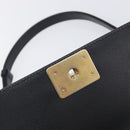 CHANEL Boy Chanel Matelasse Chain Bag Caviar Skin Black Gold CC Auth 206546SAM-20