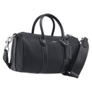 Coach Hand Bag Leather 2way Black Silver Auth 206548A-1