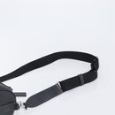 Coach Hand Bag Leather 2way Black Silver Auth 206548A-10