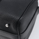 Coach Hand Bag Leather 2way Black Silver Auth 206548A-14