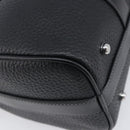 Coach Hand Bag Leather 2way Black Silver Auth 206548A-15