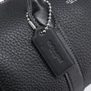 Coach Hand Bag Leather 2way Black Silver Auth 206548A-18