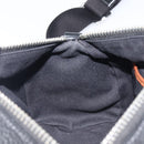 Coach Hand Bag Leather 2way Black Silver Auth 206548A-21