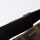 FENDI Zucca Canvas Vanity Hand Bag Black Brown Auth 206549A-10