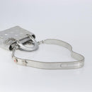 Christian Dior Canage Hand Bag Leather 2way Silver Auth 206553V-10