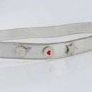 Christian Dior Canage Hand Bag Leather 2way Silver Auth 206553V-13
