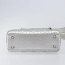 Christian Dior Canage Hand Bag Leather 2way Silver Auth 206553V-14