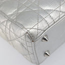 Christian Dior Canage Hand Bag Leather 2way Silver Auth 206553V-16