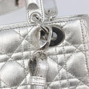 Christian Dior Canage Hand Bag Leather 2way Silver Auth 206553V-19
