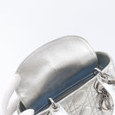 Christian Dior Canage Hand Bag Leather 2way Silver Auth 206553V-21