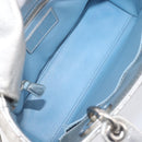 Christian Dior Canage Hand Bag Leather 2way Silver Auth 206553V-23