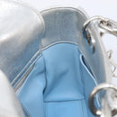 Christian Dior Canage Hand Bag Leather 2way Silver Auth 206553V-24