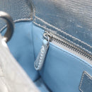 Christian Dior Canage Hand Bag Leather 2way Silver Auth 206553V-26