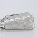 Christian Dior Canage Hand Bag Leather 2way Silver Auth 206553V-5