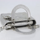 Christian Dior Canage Hand Bag Leather 2way Silver Auth 206553V-6
