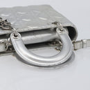 Christian Dior Canage Hand Bag Leather 2way Silver Auth 206553V-7