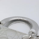 Christian Dior Canage Hand Bag Leather 2way Silver Auth 206553V-9