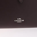 Coach Tote Bag Leather Bordeaux Silver Auth 206555A-15